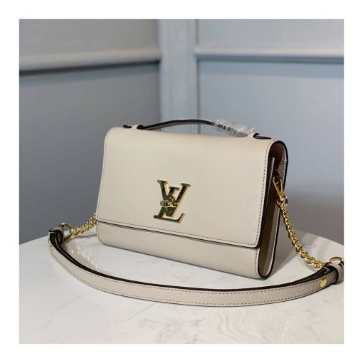 Louis Vuitton Lockme Clutch M56087 M56088 M56136 Nude Pink - Image 4