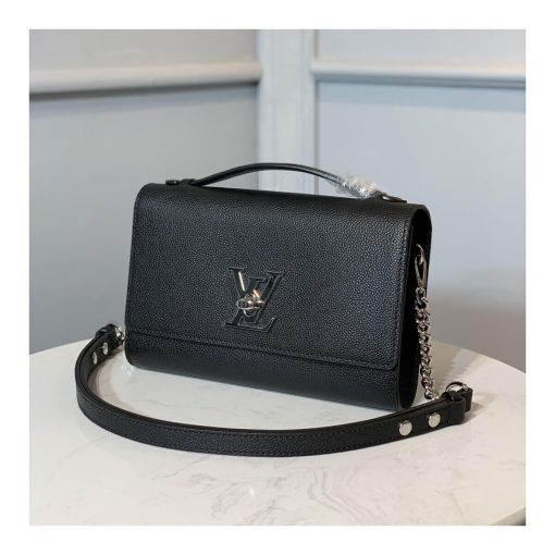 Louis Vuitton Lockme Clutch M56087 M56088 M56136 Black - Image 4
