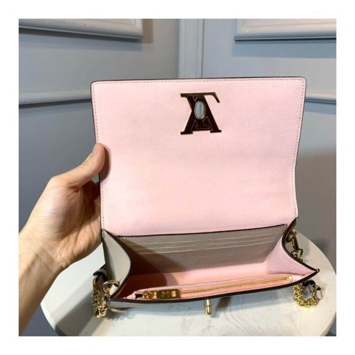 Louis Vuitton Lockme Clutch M56087 M56088 M56136 Nude Pink - Image 11