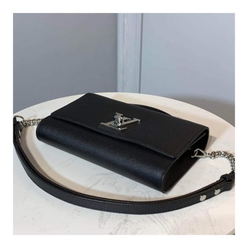 Louis Vuitton Lockme Clutch M56087 M56088 M56136 Black - Image 9