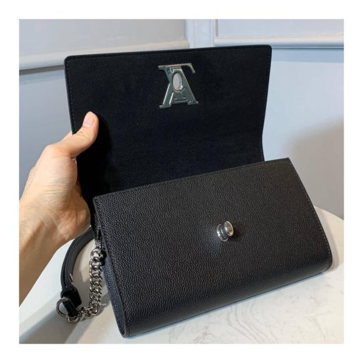 Louis Vuitton Lockme Clutch M56087 M56088 M56136 Black - Image 10