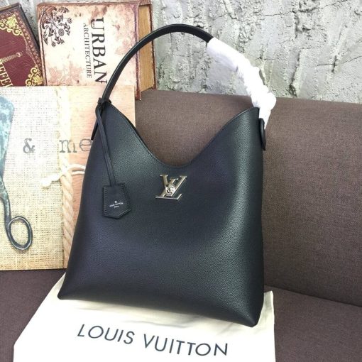 Louis Vuitton Lockme Hobo M52776 M44330 Black - Image 3