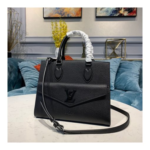 Louis Vuitton Lockme Tote PM Bag M55845 M55817 M55818 Black - Image 2