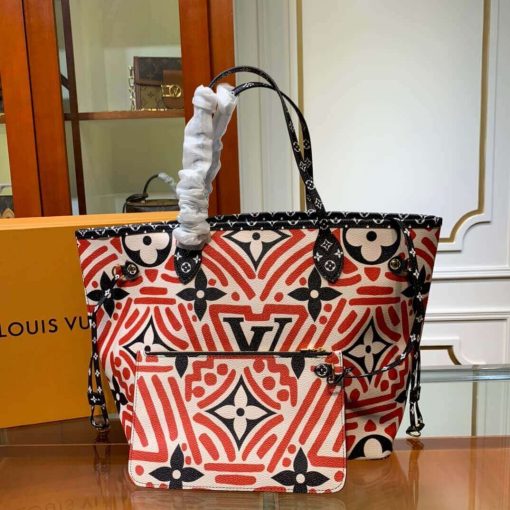 Louis Vuitton LV Crafty Neverfull MM M56583 M56584 Red - Image 6