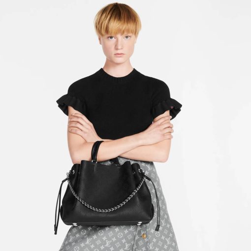 Louis Vuitton Mahina Calf Leather Bella Tote M59200 Black - Image 3