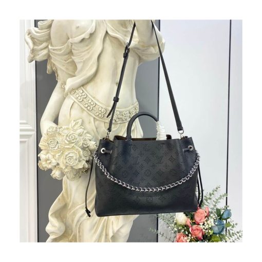 Louis Vuitton Mahina Calf Leather Bella Tote M59200 Black - Image 4