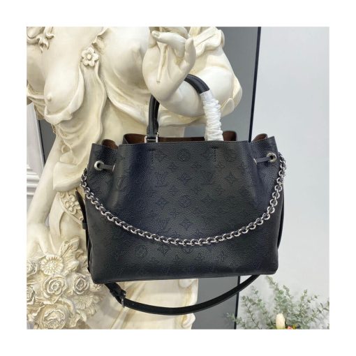 Louis Vuitton Mahina Calf Leather Bella Tote M59200 Black - Image 6