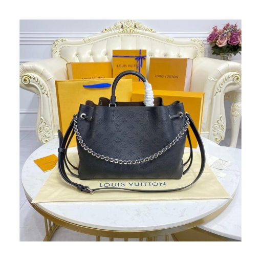Louis Vuitton Mahina Calf Leather Bella Tote M59200 Black - Image 7