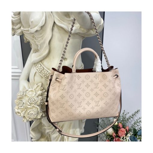Louis Vuitton Mahina Calf Leather Bella Tote M59203 Cream - Image 5