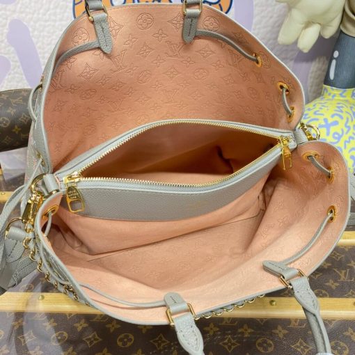 Louis Vuitton Mahina Leather Bella Tote M23395 Gray - Image 11