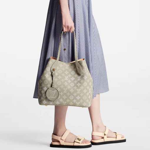 Louis Vuitton Mahina Leather Blossom MM Bag M23387 Gray - Image 3