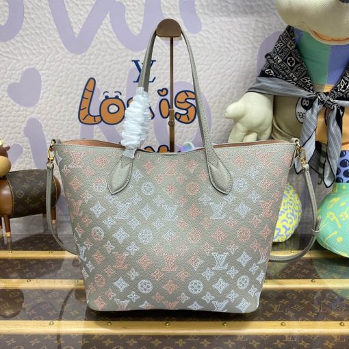 Louis Vuitton Mahina Leather Blossom MM Bag M23387 Gray - Image 5