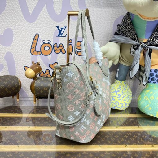 Louis Vuitton Mahina Leather Blossom MM Bag M23387 Gray - Image 6