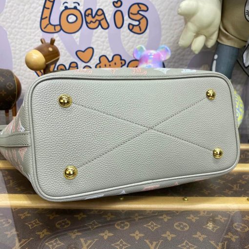 Louis Vuitton Mahina Leather Blossom MM Bag M23387 Gray - Image 7