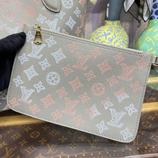 Louis Vuitton Mahina Leather Blossom MM Bag M23387 Gray - Image 8