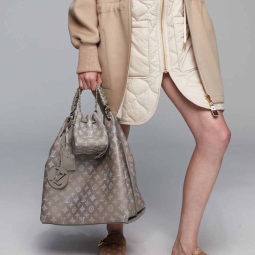 Louis Vuitton Mahina Leather Carmel Bag M23396 Grey - Image 2