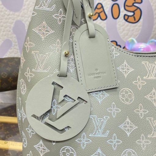 Louis Vuitton Mahina Leather Carmel Bag M23396 Grey - Image 7