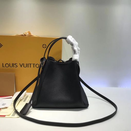 Louis Vuitton Mahina Leather Hina PM M54351 M54353 Black - Image 6