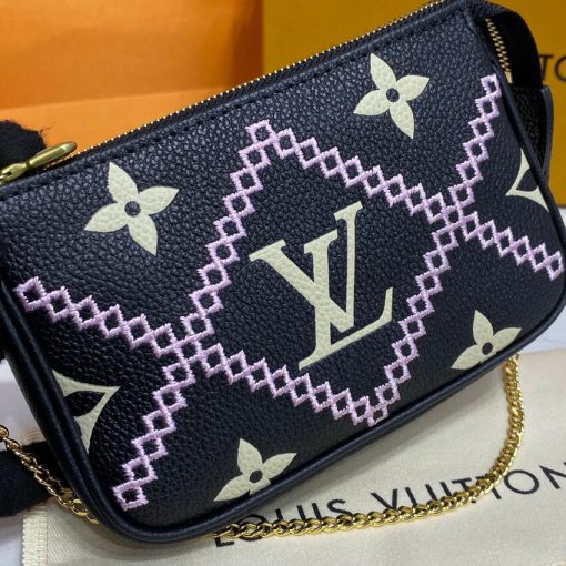 Louis Vuitton Mini Pochette Accessoires M81140 Black - Image 8