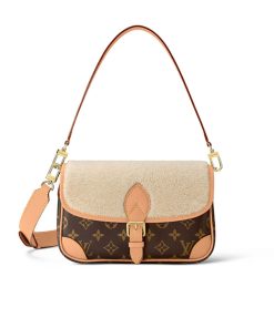 Louis Vuitton Monogram and Shearling Diane Bag M46317