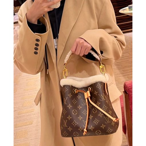Louis Vuitton Monogram and Shearling Neonoe BB M46319 - Image 2