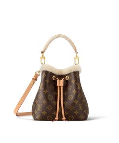 Louis Vuitton Monogram and Shearling Neonoe BB M46319