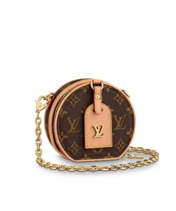 Louis Vuitton Monogram Boite Chapeau Necklace M68570 M68577 Brown
