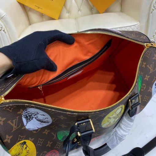 Louis Vuitton Monogram Cameo Printed Keepall Bandouliere 45 M59261 - Image 13