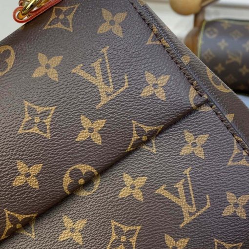 Louis Vuitton Monogram Canvas Cluny BB Bag Red - Image 5