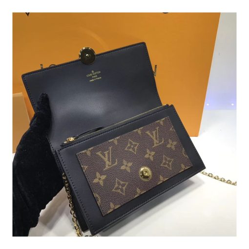 Louis Vuitton Monogram Canvas Flore Chain Wallet M67404 M67405 Black - Image 7