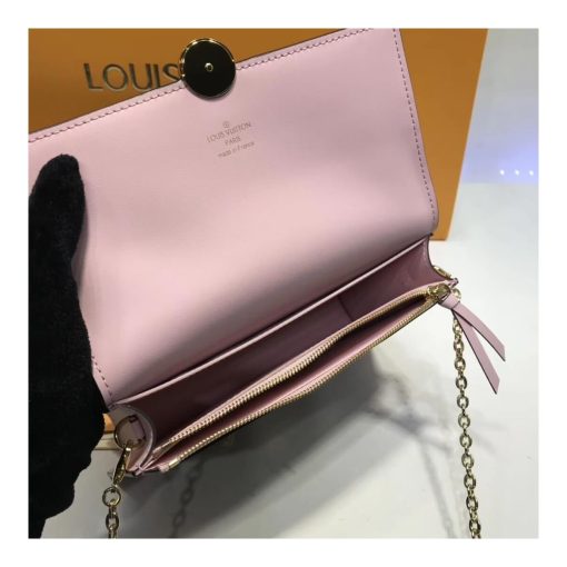 Louis Vuitton Monogram Canvas Flore Chain Wallet M67404 M67405 Light Pink - Image 9