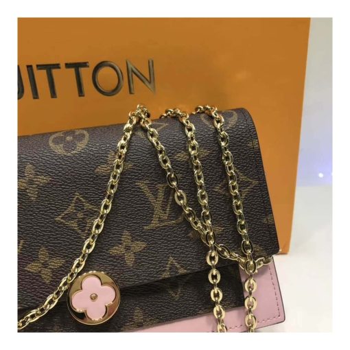 Louis Vuitton Monogram Canvas Flore Chain Wallet M67404 M67405 Light Pink - Image 10