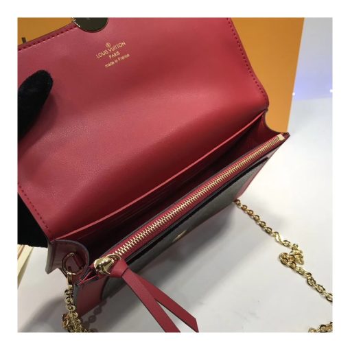 Louis Vuitton Monogram Canvas Flore Chain Wallet M67404 M67405 Red - Image 8