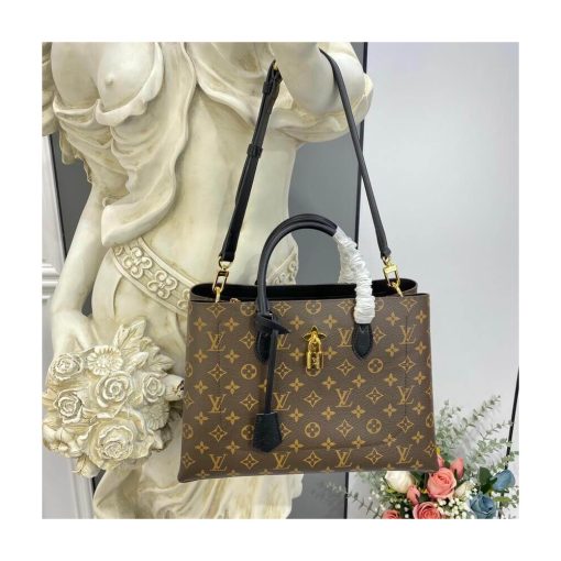 Louis Vuitton Monogram Canvas Flower Tote M43550 Black - Image 3