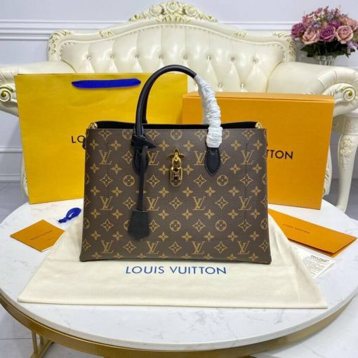 Louis Vuitton Monogram Canvas Flower Tote M43550 Black - Image 4