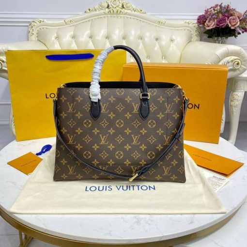 Louis Vuitton Monogram Canvas Flower Tote M43550 Black - Image 6