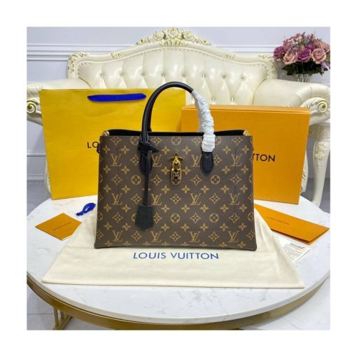 Louis Vuitton Monogram Canvas Flower Tote M43550 Black - Image 4