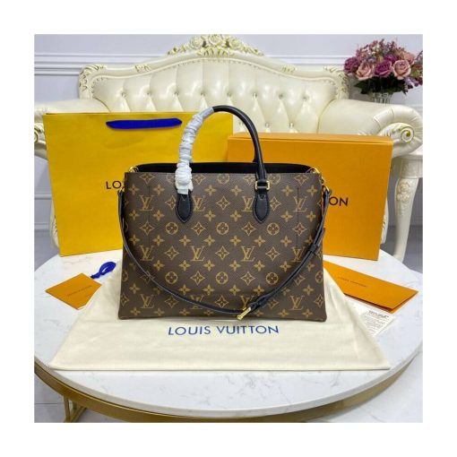 Louis Vuitton Monogram Canvas Flower Tote M43550 Black - Image 6