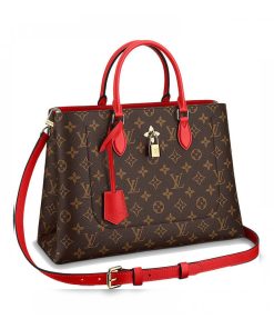 Louis Vuitton Monogram Canvas Flower Tote M43553 Red