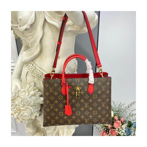 Louis Vuitton Monogram Canvas Flower Tote M43553 Red - Image 3