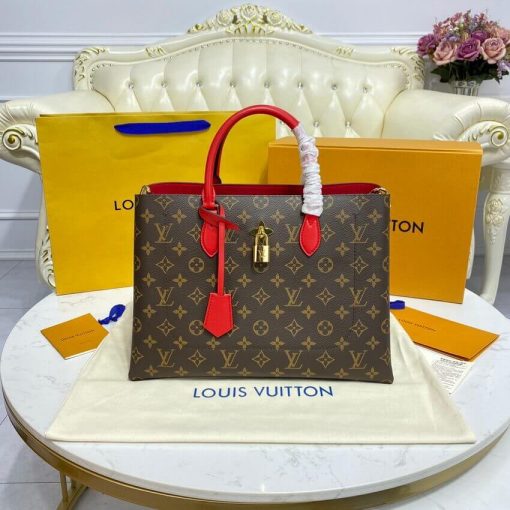Louis Vuitton Monogram Canvas Flower Tote M43553 Red - Image 4