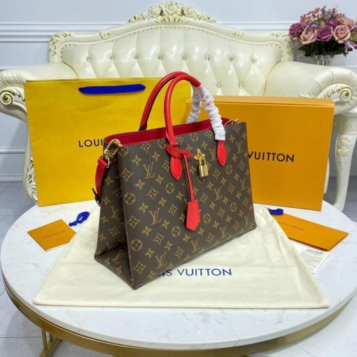 Louis Vuitton Monogram Canvas Flower Tote M43553 Red - Image 6