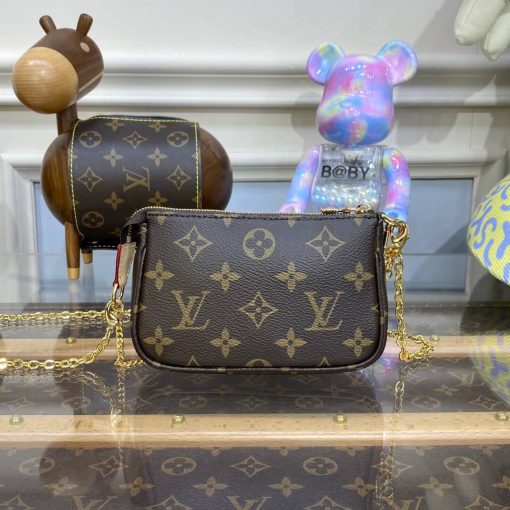Louis Vuitton Monogram Canvas Mini Pochette Accessoires On Chain M82510 - Image 9