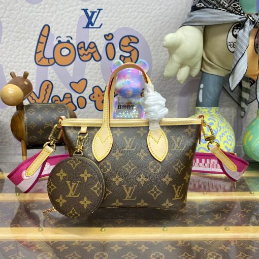Louis Vuitton Monogram Canvas Neverfull BB M46785 M46786 Beige - Image 12