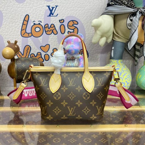 Louis Vuitton Monogram Canvas Neverfull BB M46785 M46786 Beige - Image 13