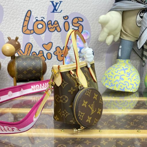 Louis Vuitton Monogram Canvas Neverfull BB M46785 M46786 Beige - Image 14