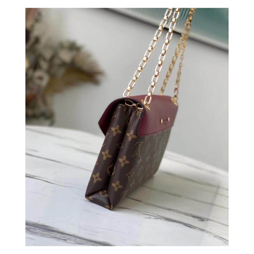 Louis Vuitton Monogram Canvas Pallas Chain M41200 M41201 M41203 Burgundy - Image 4