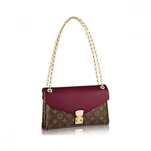 Louis Vuitton Monogram Canvas Pallas Chain M41200 M41201 M41203 Burgundy