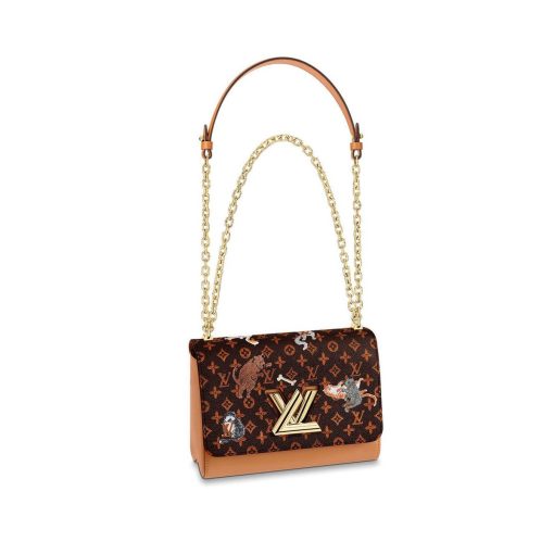 Louis Vuitton Monogram Canvas Twist MM M44408 Brown