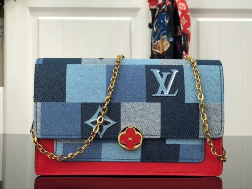 Louis Vuitton Monogram Denim Canvas Flore Chain Wallet M69036 - Image 2